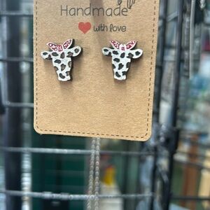 Cow earrings